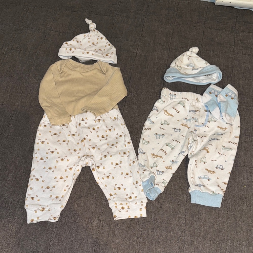 Nine West Kids Matching Set - tan, white and Blue